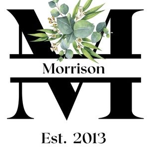 Custom monogram family wall art